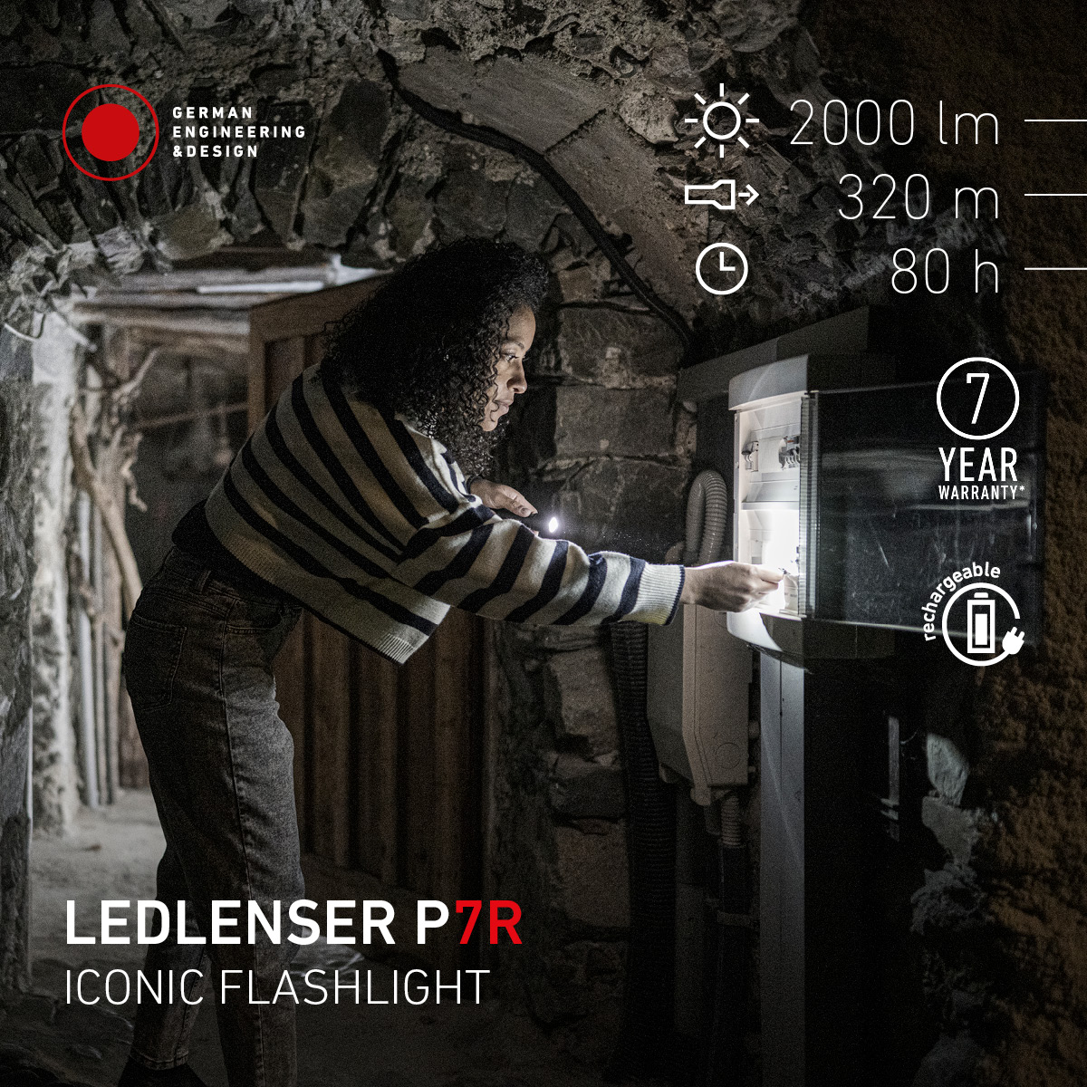 Led Lenser P7R Rechargeable Torch - Image 2